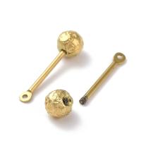 Штифт, 19*5мм, со скручивающимся шариком, базовый материал - нержавеющая сталь, золотистого цвета, 2 шт.