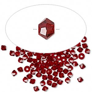 <p>Кристалл Swarovski, бордовый (siam), биконус (Xilion bicone (5328)). Оттенок может отличаться от фотографии и в разных поставках. Цена за 10 шт.</p>