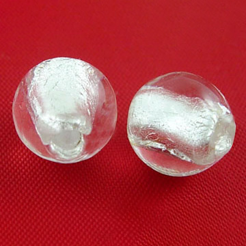 <p>
Круглая бусина из стекла с фольгой внутри, ручная работа. Отверстия могут быть не очень ровными,  на покрытии возможны неровности, бусины могут немного отличаться по форме и размеру. Диаметр отверстия около 1-1.5 мм. Оттенок может отличаться от фотографии. Цена за 10 бусин.
</p>