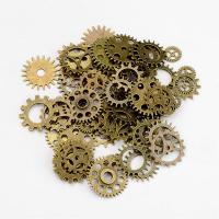 Декоративные элементы, 18-25мм, шестеренки, микс, базовый материал - цинковый сплав, бронзовые, 20 грамм