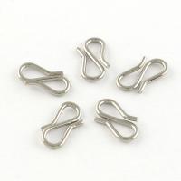 Застежка, 13х7мм, крючок, базовый материал - нержавеющая сталь, без покрытия, 1 шт.