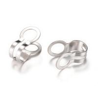 Концевики, 10х6.5мм, дуги для цепочки с шариками до 3.3мм, базовый материал - нержавеющая сталь, без покрытия, 10 пар