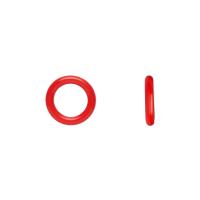 Колечко силиконовое, 12х2.0мм, красное, базовый материал - силикон, без покрытия, 10 шт.