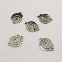 Коннектор, 15х11.5х1мм, спираль круглая, базовый материал - нержавеющая сталь, без покрытия, 5 шт.