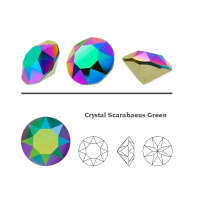 Ювелирный кристалл Swarovski, Шатон (#1088), pp18 (2.5мм), зеленый скарабей, с фольгой, 10 шт.