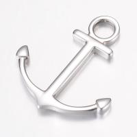 Подвеска, 35х31мм, якорь большой, базовый материал - нержавеющая сталь, без покрытия, 1 шт.