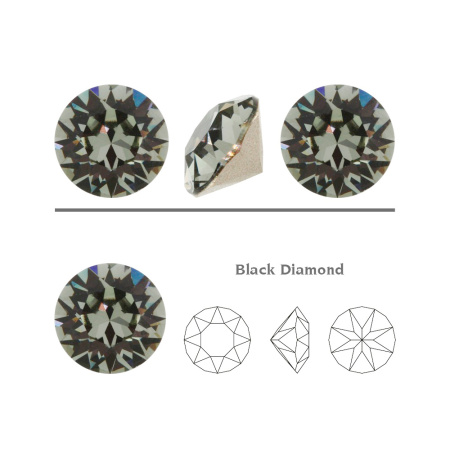 Ювелирный кристалл Swarovski, Шатон (#1088), pp32 (4мм), темно-серый, с фольгой, 20 шт.