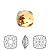 Ювелирный кристалл Swarovski, Квадрат (#4470), 10мм, светлый колорадский топаз, с фольгой, 1 шт.