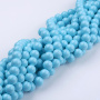 <p>
 Стеклянные бусины с глянцевым покрытием голубого цвета. Бусины могут немного отличаться по форме и размеру, быть слегка приплюснутыми у отверстия. Оттенок может немного отличаться от представленного на фото. Цена за низку 80 см, около 70 шт.
</p>
