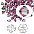 Бусина Swarovski, 4мм, Биконус (#5328), аметист (цвет 204), 10 шт.