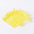 Мешочек из органзы, 9х7см, ярко-желтый с желтой ленточкой, 20 шт.