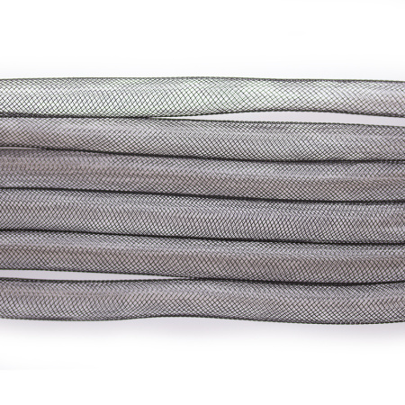 Бижутерная сетка-рукав, 15мм, черная, 5 метров