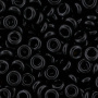 <p>Японский бисер TOHO Demi Round (Тохо Деми Раунд), размер 8/0 (примерно 3*1.2-1.4 мм). Необычная форма бублик (кольцо, рондель). Непрозрачный черный (Opaque Jet). Оттенок может отличаться от фотографии и в разных поставках. Цена за 10 грамм. Среднее количество бисерин в 1 грамме Toho Demi Round около 50-75 штук, может сильно варьироваться в зависимости от вида бисера.</p>