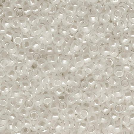 Бисер TOHO круглый, размер 15/0, цвет #121 (Непрозрачный глянцевый, белый), 10 грамм