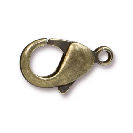 Застежка, 23х14мм, TierraCast, карабин, базовый материал - латунь, бронзовый, 1 шт., УЦЕНКА
