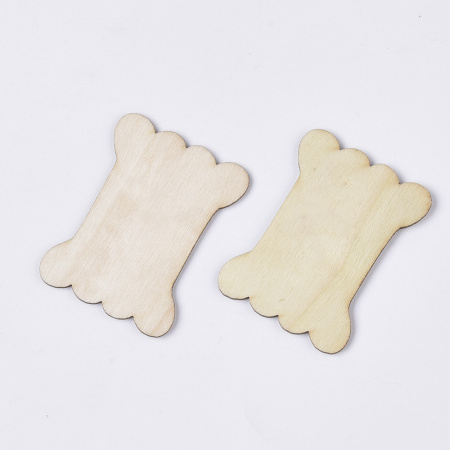 <p>Деревянный держатель (шпуля) для хранения шнуров и цепочек. Подходит также для демонстрации украшений. На карточку можно надеть браслет или кулон. Для продажи серег необходимо будет проделать в карточке дополнительные отверстия. Также можно использовать как ценник. Шпуля в форме косточки, сделана из неокрашенного дерева, цвета побегов папайя. Цена за 20 шт.</p>