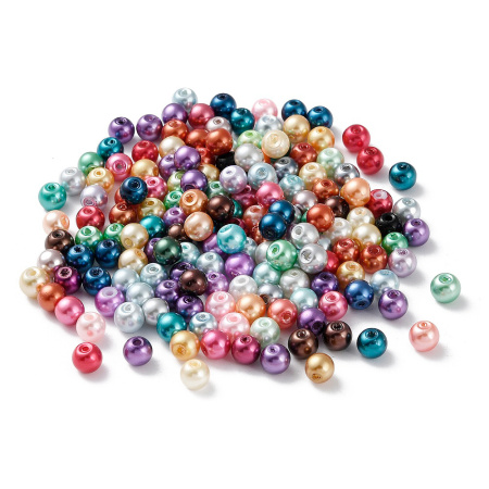 <p>Бюджетные стеклянные бусины с покрытием под жемчуг, цветное ассорти. Бусины могут немного отличаться по форме и размеру, быть слегка приплюснутыми у отверстия. На покрытии возможны неровности. Оттенок в миксе может отличаться от фотографии - в наборе могут быть цвета, не представленные на фотографии и быть представлены не все цвета с фотографии. Диаметр отверстия около 1 мм. Цена за 100 грамм (около 360 шт, бусины фасуются без проверки на дефекты и без подбора по цвету).</p>
