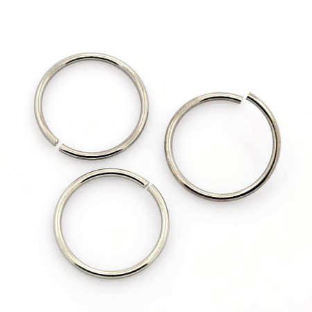 Соединительное колечко, 14.5мм (толщина 1.2мм, внутренний размер 12.1мм), базовый материал - нержавеющая сталь, без покрытия, 10 грамм