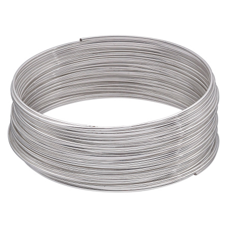 Проволока с памятью, 57х0.65мм, для браслета, стального цвета, 1 виток