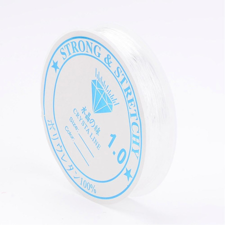 Нить - резинка для браслетов, 1мм, прозрачная, катушка, 4 метра