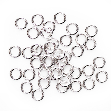 Соединительное колечко, 8мм (толщина 1.5мм, внутренний размер 5мм), неразъемное, базовый материал - оловянный сплав, стального цвета, 5 грамм