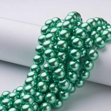 <p>
Стеклянные бусины с покрытием под жемчуг зеленого цвета с небольшим мятным отливом. Бусины могут немного отличаться по форме и размеру, быть слегка приплюснутыми у отверстия. Оттенок может немного отличаться от представленного на фото. Цена за низку 80 см, около 70 шт.
</p>
