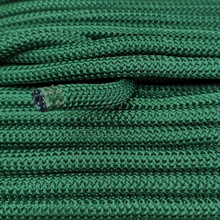 Шнур плетеный с сердечником, около 10мм, полиэстер, хвойно-зеленый, 90 см, 1 шт.