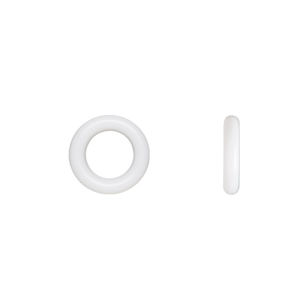 Колечко силиконовое, 10х2.0мм, белое, базовый материал - силикон, без покрытия, 20 шт.