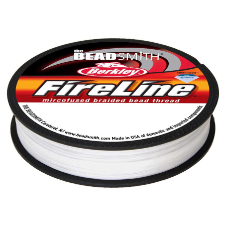 <p>
Вощеная плетеная леска FireLine braided bead thread отлично подходит для плетения, в том числе для тяжелых, массивных украшений. Толщина около 0,15 мм (0,006 дюйма). Нить очень прочная, выдерживает вес до 2,7 кг (6 LB). Цвет Crystal (белая). Намотка может состоять из нескольких частей. Цена за катушку 50 ярдов (около 45 метров).
</p>