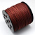 Шнур из искусственной замши, около 3х1.5мм, плоский, красно-коричневый, 5 метров