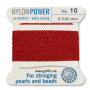 <p>
Толстая и прочная нить Nylon Power из высококачественного нейлона, очень крепкая, не растягивается. Произведена компанией Griffin (Германия). К нити прикреплена проволочная иголочка. Идеально подходит для использования с жемчугом и натуральными камнями. Толщина около 0,9 мм. Оттенок может отличаться от фотографии и в разных поставках. Намотка может состоять из нескольких частей. Цена за моток 2 метра.
</p>