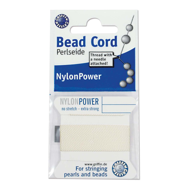 <p>
Толстая и прочная нить Nylon Power из высококачественного нейлона, очень крепкая, не растягивается. Произведена компанией Griffin (Германия). К нити прикреплена проволочная иголочка. Идеально подходит для использования с жемчугом и натуральными камнями. Толщина около 0,9 мм. Оттенок может отличаться от фотографии и в разных поставках. Намотка может состоять из нескольких частей. Цена за моток 2 метра.
</p>