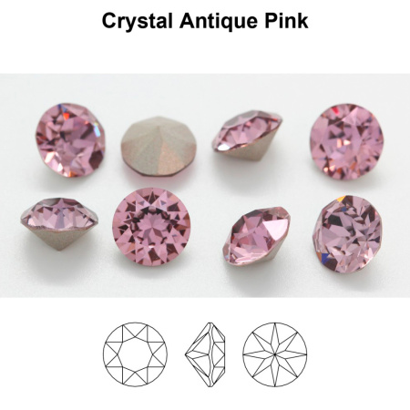 Ювелирный кристалл Swarovski, Шатон (#1088), pp32 (4мм), вялая роза, с фольгой, 20 шт.