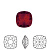 Ювелирный кристалл Swarovski, Квадрат (#4470), 10мм, Сиам, с фольгой, 1 шт.