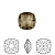 Ювелирный кристалл Swarovski, Квадрат (#4470), 10мм, дымчатый кварц, с фольгой, 1 шт.