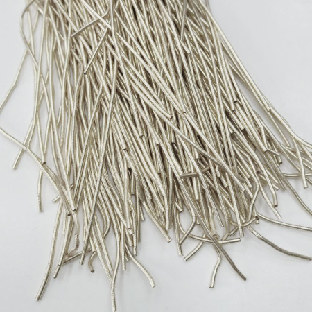 Канитель, 0.9мм, fine, гладкая, посеребренная, 25-40 см, 1 шт.