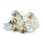 <p>Ювелирный кристалл Swarovski Fancy Stone Xirius Chaton (1088). Форма шатон (круглая), размер 3.1 мм (pp24). Цвет молочный с золотой искоркой (WHITE OPAL 234), с фольгой (foiled). Оттенок может немного отличаться от фотографии. Данные стразы с выпуклым основанием подходят для использования с цапами, вклеивания в фурнитуру с чашами (выемками) для кристаллов. Производство: Австрия. Цена за 20 шт.</p>