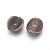 Бусина металлическая, 9.5х8.5х2мм, изогнутый диск с бороздками, базовый материал - цинковый сплав, цвет медный с чернением, 10 грамм