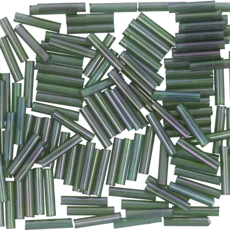 Бисер TOHO Bugle, размер 9мм, цвет #323 (Золотое сияние, оливин), 10 грамм