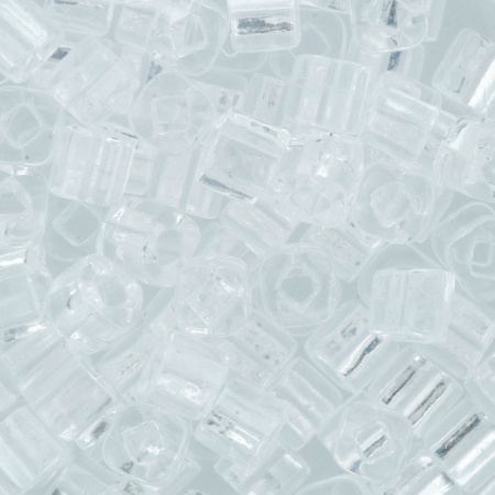 Бисер TOHO Cube, размер 3мм, цвет #1 (Прозрачный, хрусталь), 10 грамм