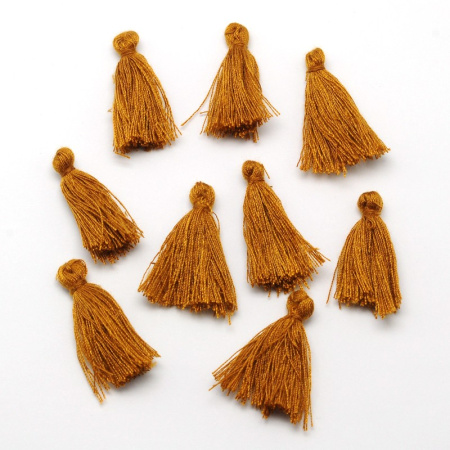 Кисточка декоративная, 30мм, хлопок, цвет светло-коричневый, 5 шт.