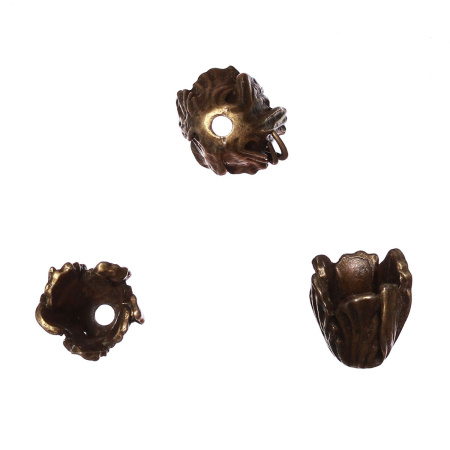 Конус, 17х17х14мм (внутренний размер 13х11мм), тюльпан, базовый материал - цинковый сплав, бронзовый, 5 шт.