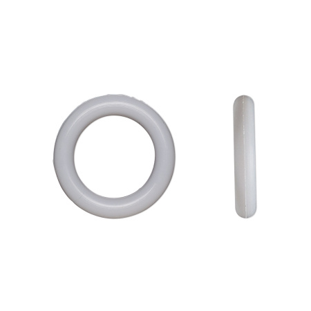 Колечко силиконовое, 15х2.5мм, серое, базовый материал - силикон, без покрытия, 1 шт.