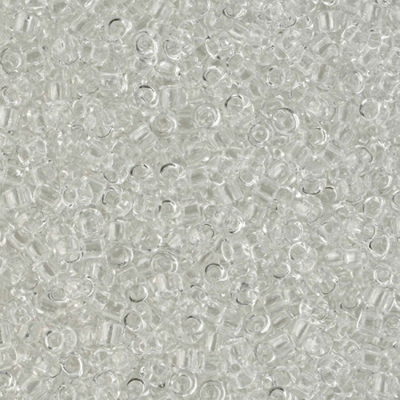 <p>Японский бисер TOHO Round (круглый Тохо), размер 15/0 (1.5 мм). Кристально-прозрачный (Transparent Crystal). Цена за 10 грамм (около 2 400 бисеринок).</p>