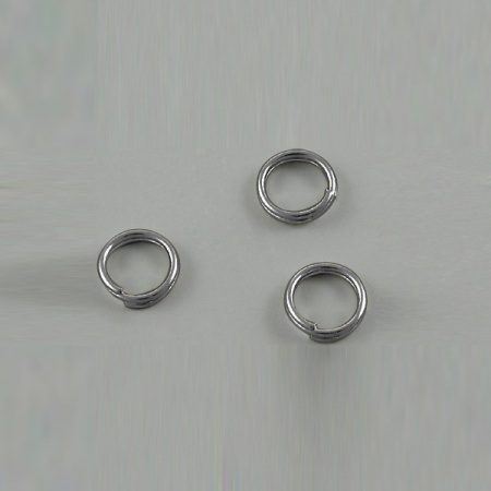 Соединительное колечко, 5мм (толщина 0.6мм, внутренний размер 3.8мм), двойное, базовый материал - латунь, вороненая сталь, 5 грамм