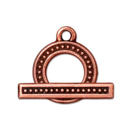 Застежка, 19х16мм, TierraCast, тогл, с пупырышками, базовый материал - оловянный сплав, медный, 1 шт., УЦЕНКА