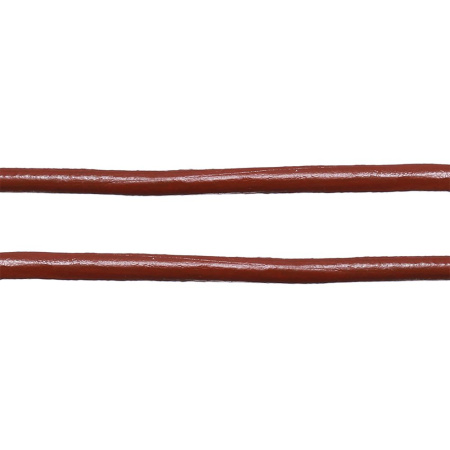<p>На шнуре могут быть небольшие неровности, сечение может быть не совсем круглым. Шнур из натуральной прессованной кожи, окрашенный в коричневый цвет. Толщина около 4 мм (может варьироваться в пределах +-0.5 мм). Оттенок может отличаться от фотографии и в разных поставках. По возможности, продается цельным куском, однако, может поставляться несколькими отрезами. Цена за 2 метра.</p>