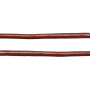 <p>На шнуре могут быть небольшие неровности, сечение может быть не совсем круглым. Шнур из натуральной прессованной кожи, окрашенный в коричневый цвет. Толщина около 4 мм (может варьироваться в пределах +-0.5 мм). Оттенок может отличаться от фотографии и в разных поставках. По возможности, продается цельным куском, однако, может поставляться несколькими отрезами. Цена за 2 метра.</p>
