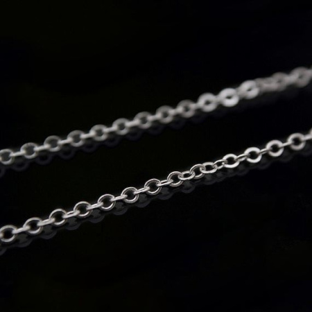 Цепочка отрезная (без замка), 2х1.8мм, Корея, базовый материал - латунь, под матовый родий, 1 метр