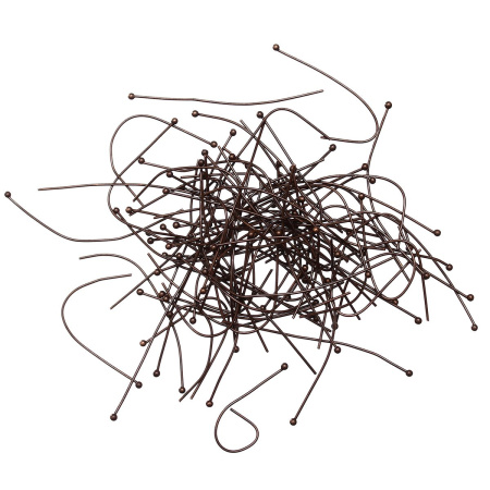 Пины с шариком, 42х0.644мм, базовый материал - латунь, медно-коричневого цвета, 10 грамм